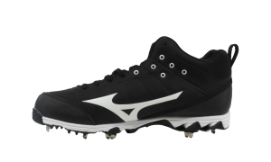 Mizuno Ambition 2 Metal Mid Top Baseball Cleats “Black/White” (11GM215209)