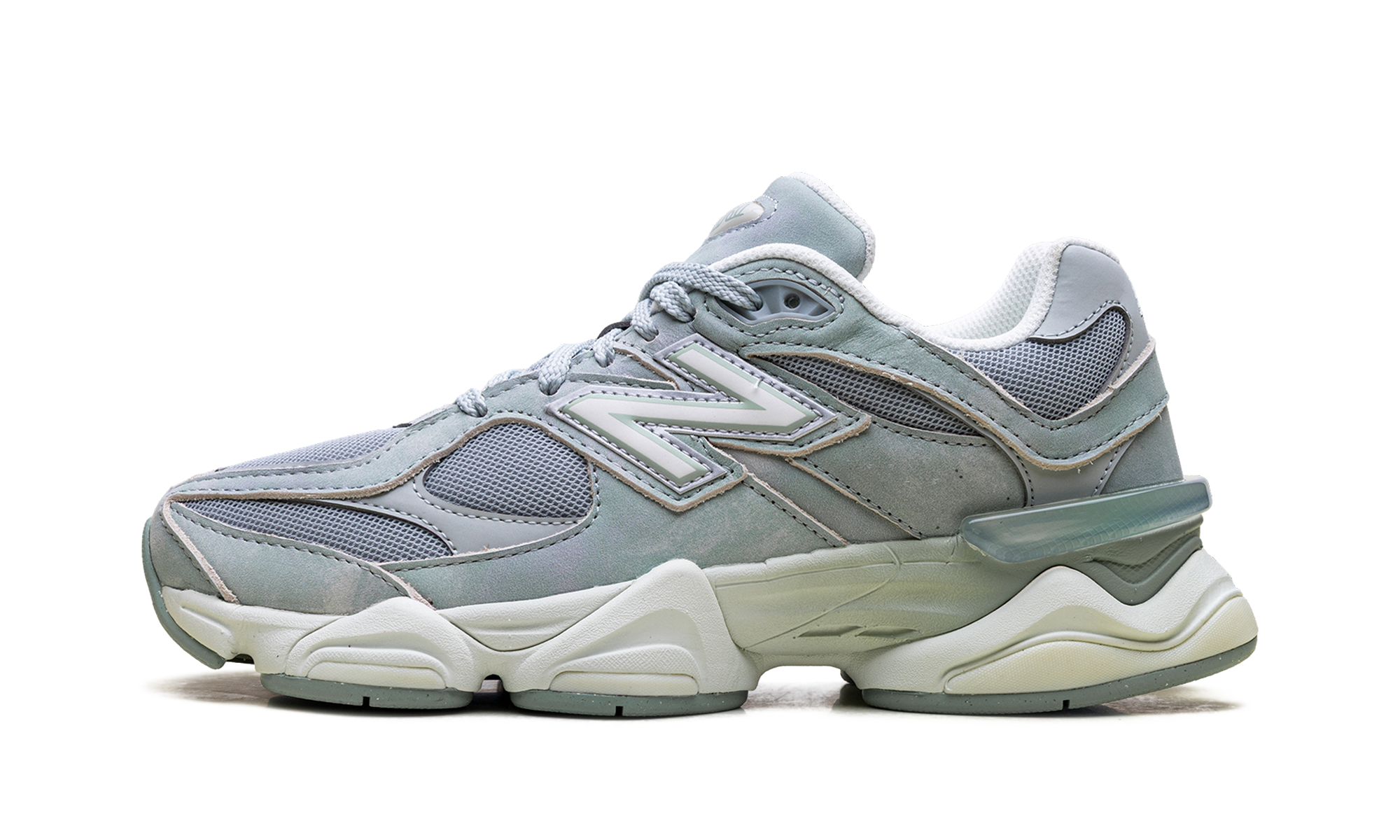 New Balance 9060 “Mosaic Green Sea Salt”: Y2K-vorm, kalme kleur