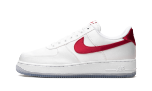 Nike AIR FORCE 1 LO ’07 “Satin White Varsity Red” (DX6541-100)