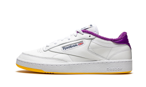 Reebok Club C 85 Eric Emanuel White Purple Yellow Regal Purple/Retro Yellow (Other Brands Reebok)