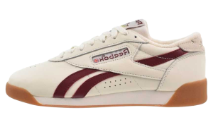 Reebok Freestyle Lo “Chalk / Classic Burgundy / Gum” (100256-059)