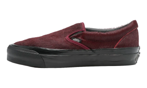 Vans Classic Slip-On 98 LX “Pony Hair Burgundy Black” (VN000EEZBRG)