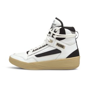 Puma x KUZMA Clyde All-Pro Mid basketbalschoenen Wit/Beige (194836-01)