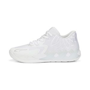 Puma MB.01 Lo basketbalschoenen Zilver/Wit (376941-04)
