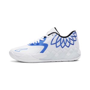 Puma MB.01 Lo basketbalschoenen Wit/Blauw (376941-11)