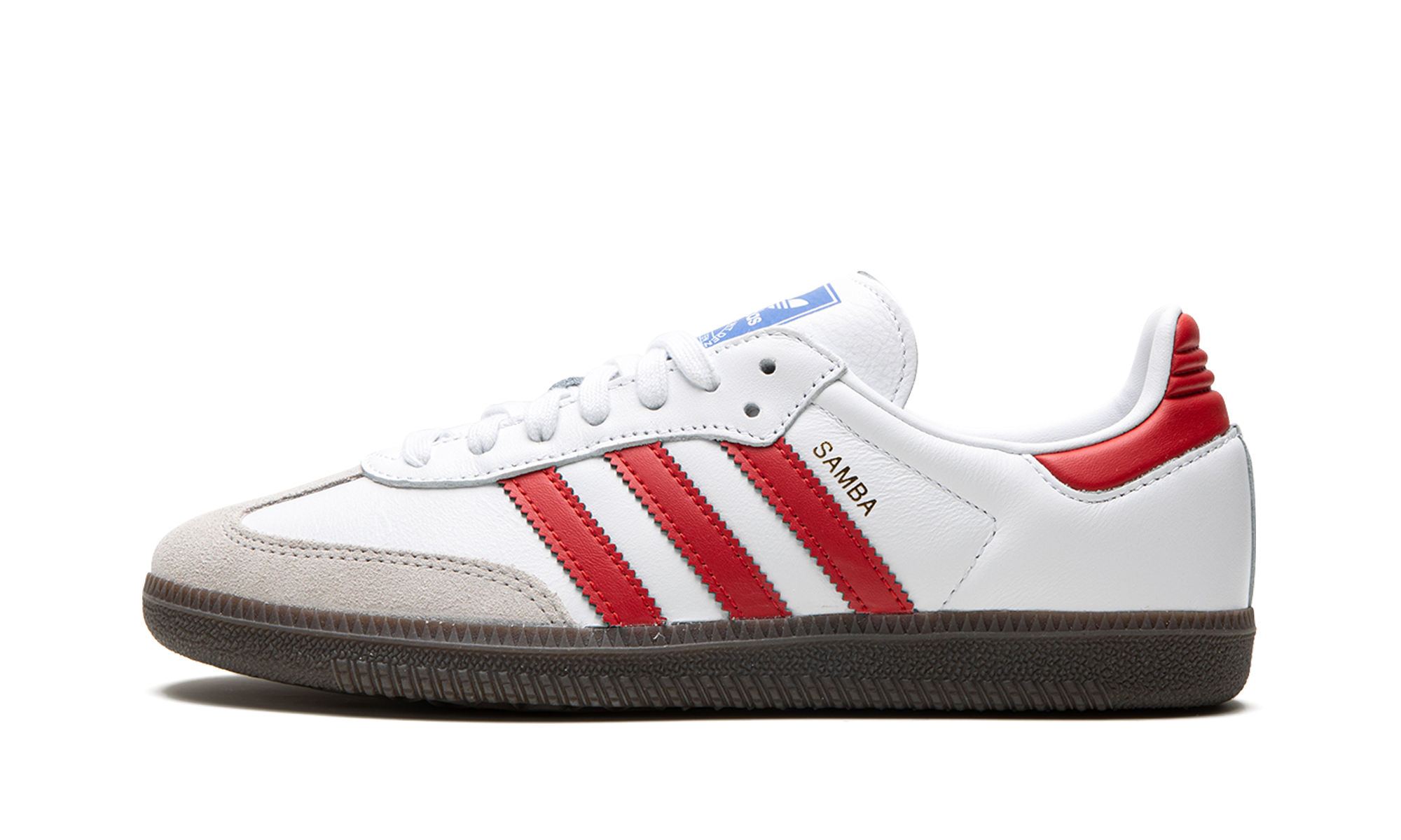 adidas Samba OG “White Scarlet”: fris wit met een rode knipoog