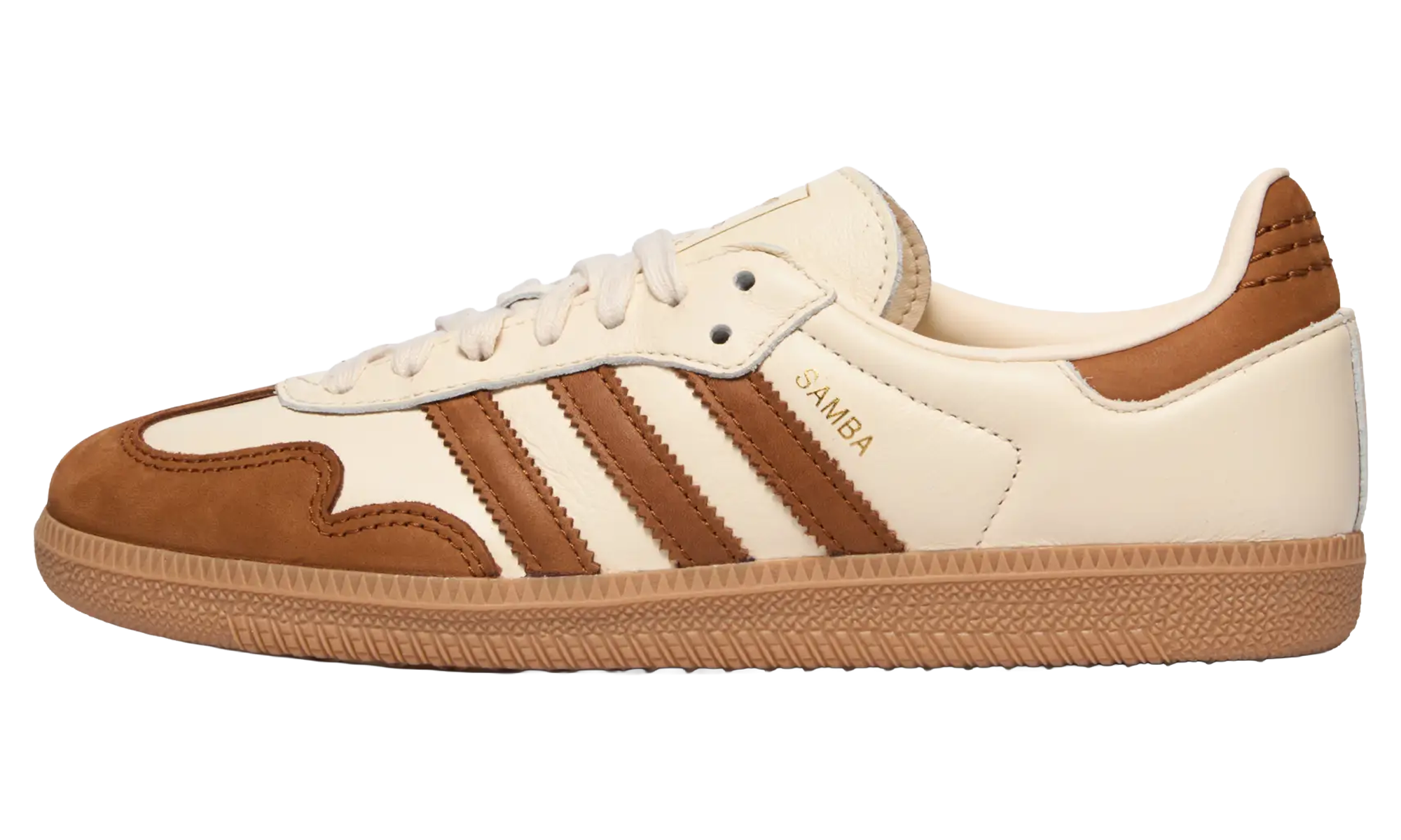 adidas Samba OG “Wonder White Dusky Bronze”: fluweel in aardetinten