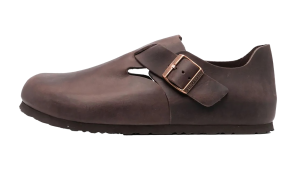 Birkenstock London Oiled Leather “Brown- Narrow Fit” (166533)