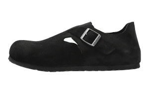 Birkenstock London Suede Leather “Black-Narrow Fit” (1028078)