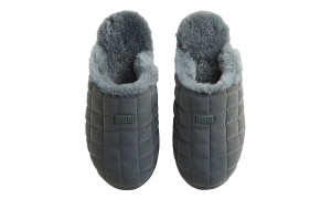 Kithmas Puffed Logo Slippers “Machine Grey” (KITH223)