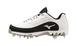Mizuno Metal Softball Cleats Womens “White/Black” (11GM236009)
