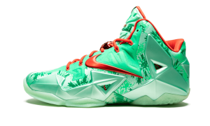 Nike LeBron 11 Christmas “Green Glow / Arctic Green / Light Crimson” (616175-301)