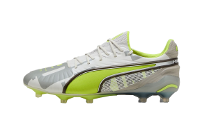 Puma KING ULTIMATE FOREVER FG AG “Feather Gray / Electric Lime / White / Flat Light Gray” (108426-01)