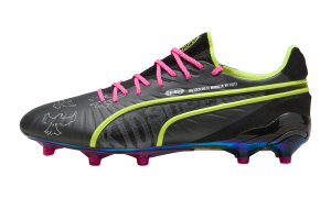 Puma King Ultimate FG/AG “KidSuper Black Electric Lime” (108437-01)