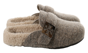 Tory Burch Mellow Shearling Mule “FOG GRAY/TAUPE” (178312-960)