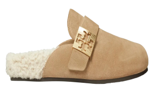Tory Burch Mellow Shearling Mule “NOISETTE/TAUPE/GOLD” (163612-250)