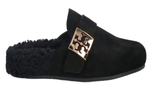 Tory Burch Mellow Shearling Mule “PB/PERFECT BLACK/GOLD” (163612-004)