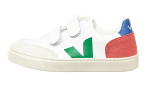 Veja V-12 Velcro Leather GS “Extra White / Emeraude-Pekin” (VSV022-236)