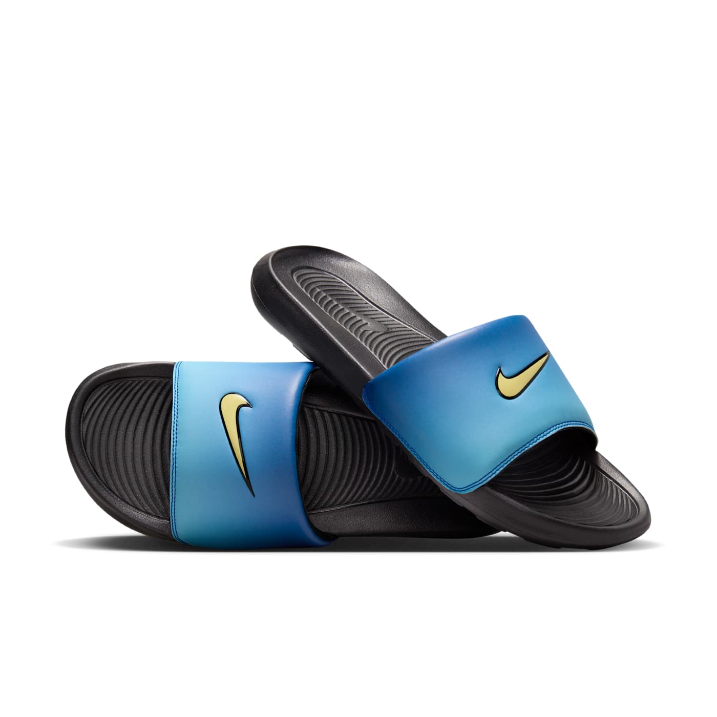 Nike Victori One Slide Hyper Blue Sky Blue Black Chamois (HF4073-400)