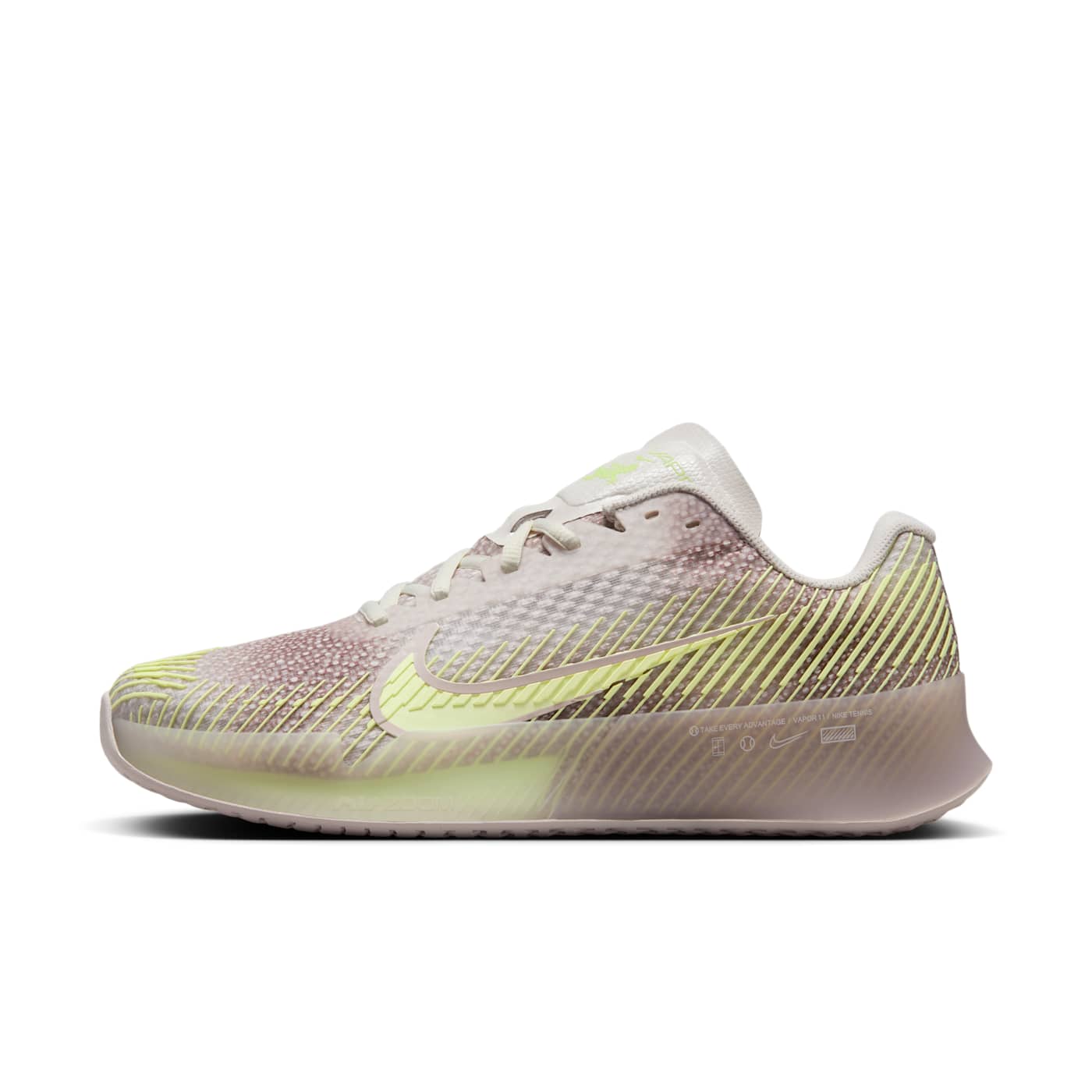 Nike Court Air Zoom Vapor 11 Premium HC Phantom Platinum Violet Barely Volt (FQ3169-001)