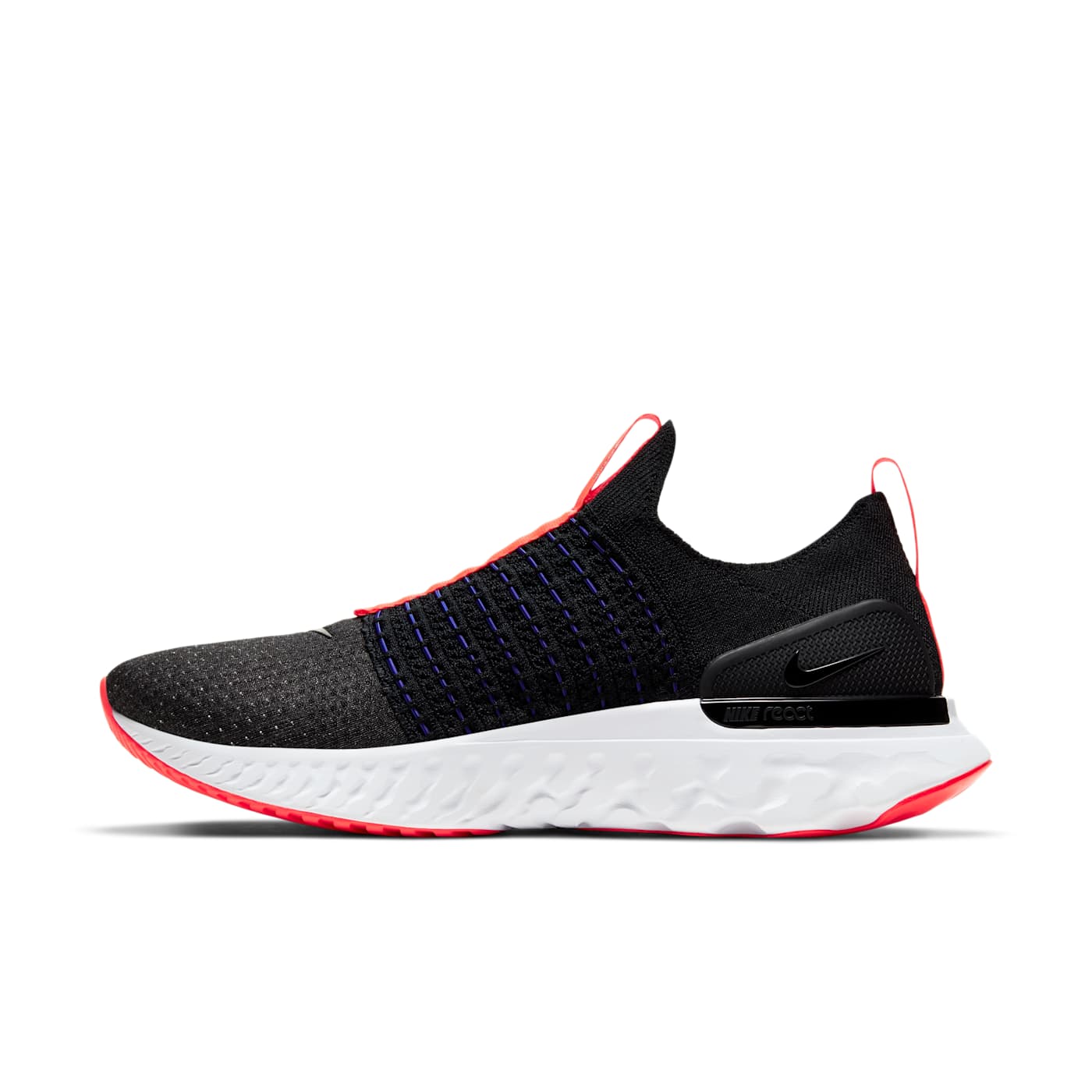Nike React Phantom Run Flyknit 2 Black Bright Crimson (DD8352-001)