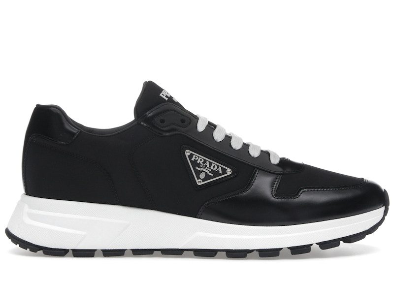 Prada PRAX 01 Sneakers Re-Nylon Brushed Leather Black White (2EE369_3LF5_FG000)