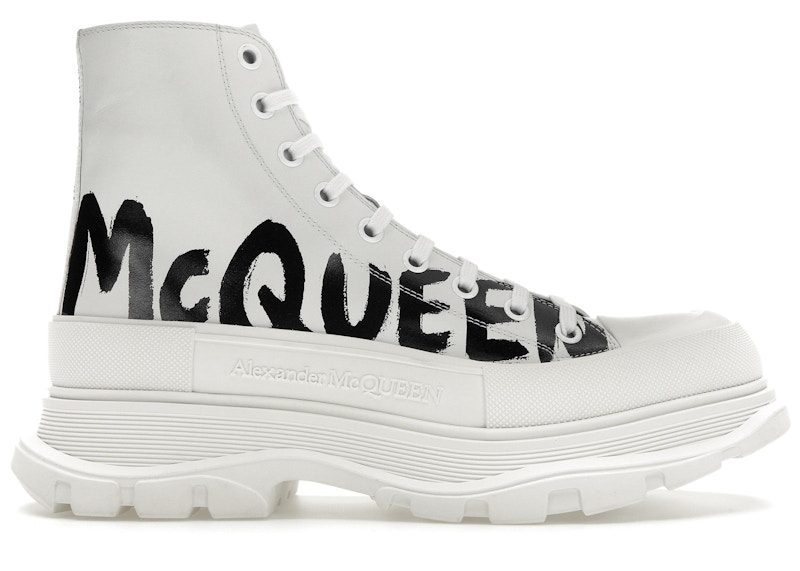 Alexander McQueen Tread Slick Boot Graffiti Optic White (682422WIABD9488)