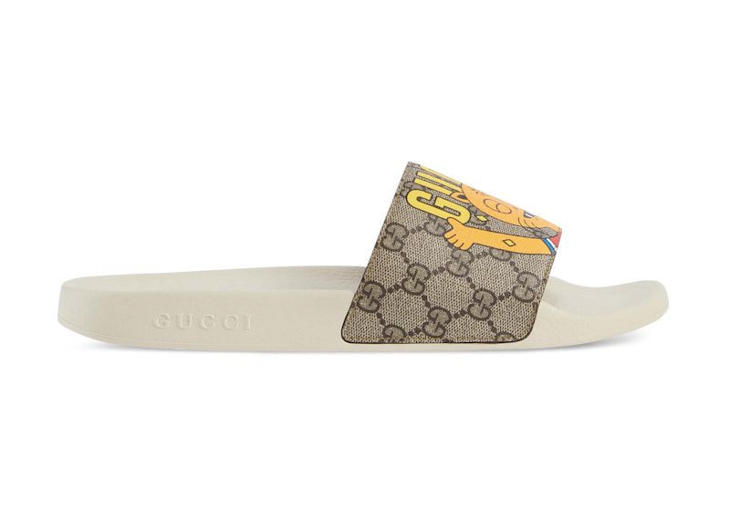 Gucci x Pablo Delcielo Cat GG Supreme Slide Beige (699302 U1G00 8462)