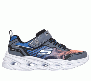 Skechers S-Lights: Vortex 3.0 Sneaker Zwart/Blauw/Oranje