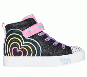 Skechers Twinkle Toes: Heart Steps – Heart Glow Sneaker Zwart