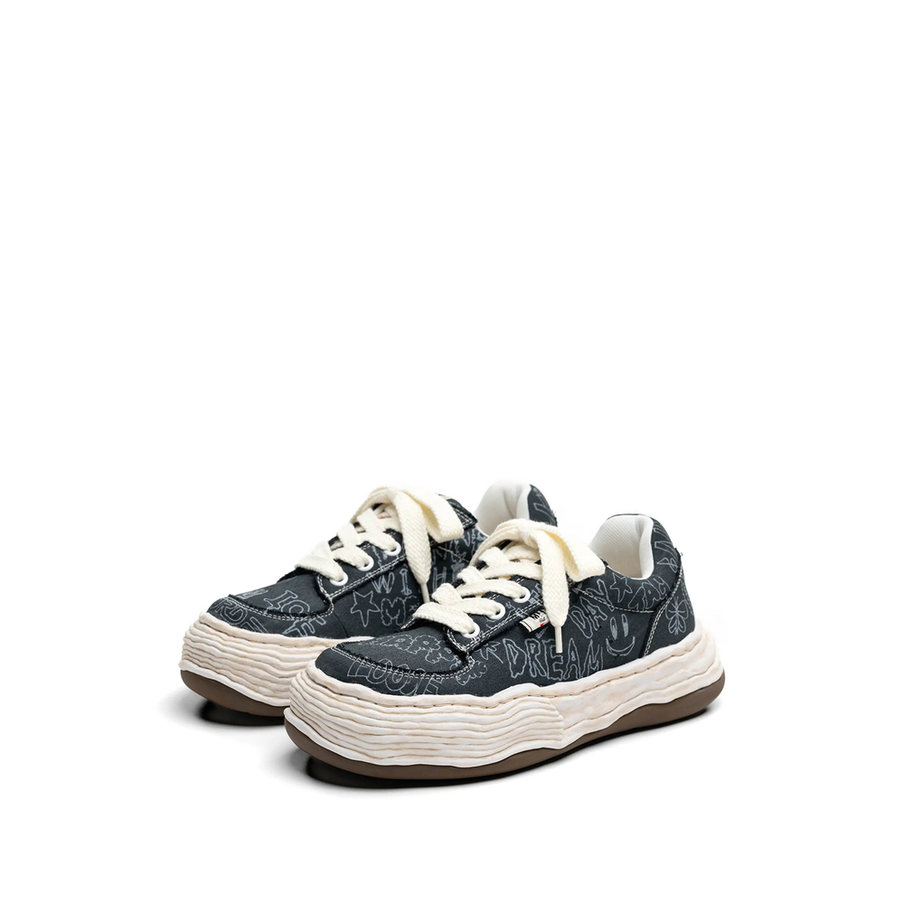 Maison Mihara Yasuhiro Oliver Graffiti-print “Blue/White” (A16FW705) (6)