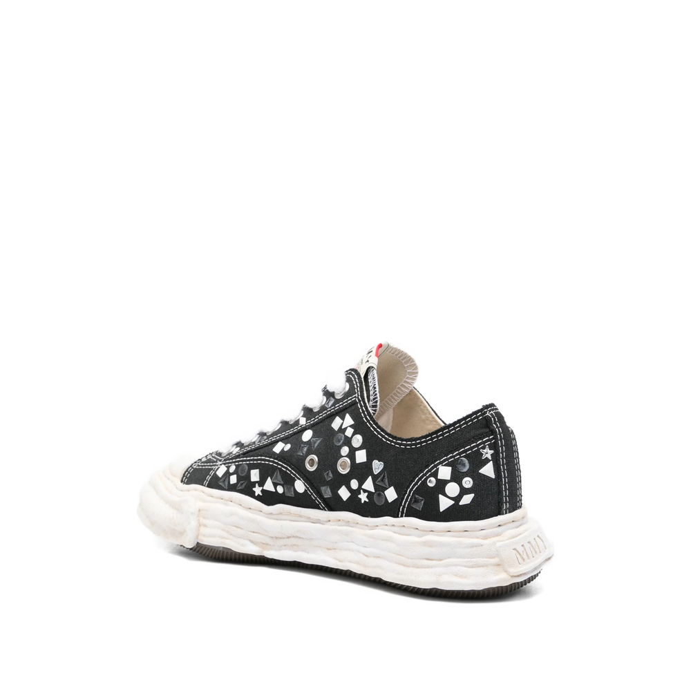 Maison Mihara Yasuhiro Peterson 23 OG Sole Embellished Canvas Low Black White (A16FW724-BLACK) (3)
