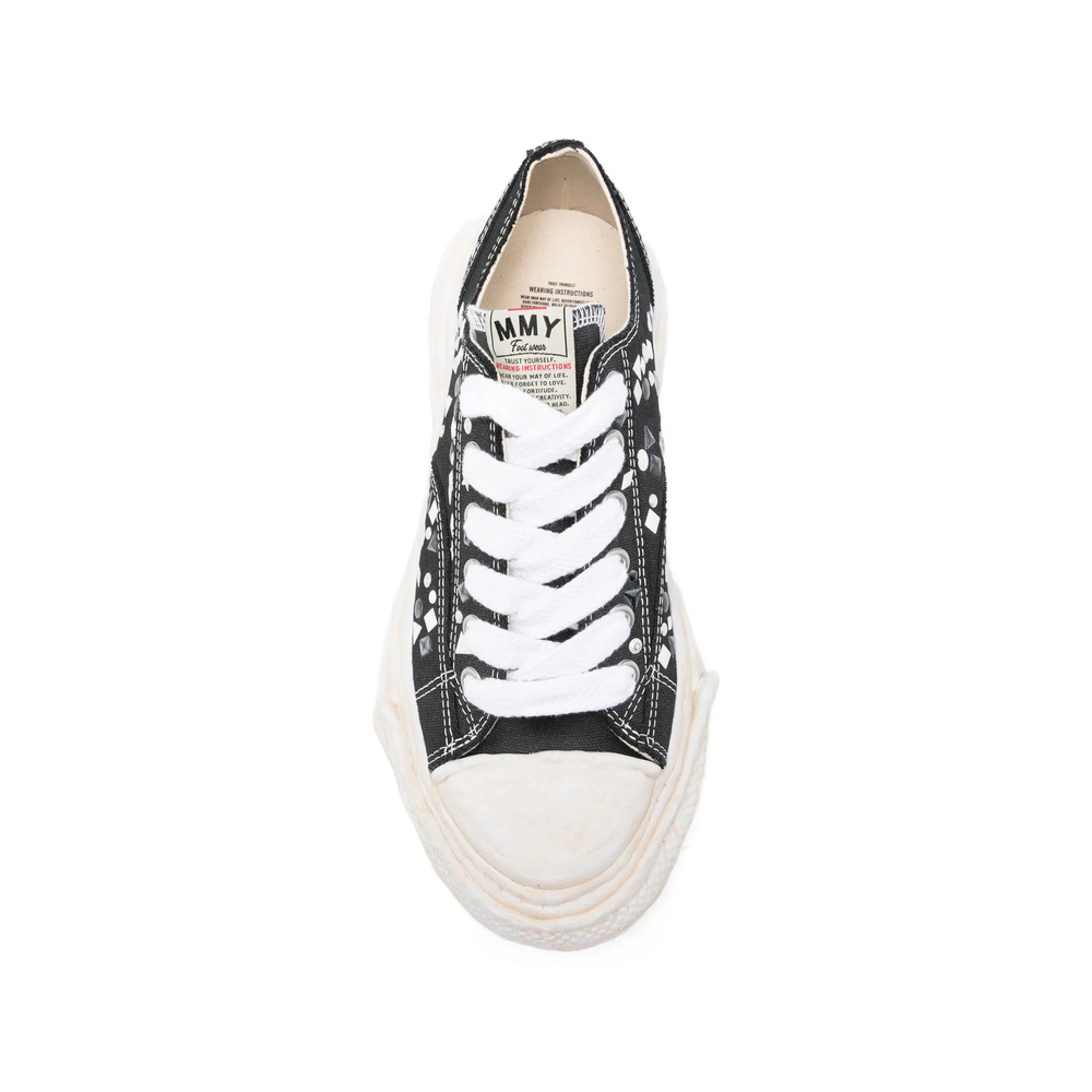 Maison Mihara Yasuhiro Peterson 23 OG Sole Embellished Canvas Low Black White (A16FW724-BLACK) (4)