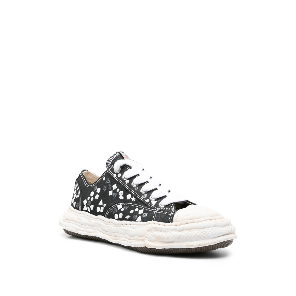 Maison Mihara Yasuhiro Peterson 23 OG Sole Embellished Canvas Low Black White (A16FW724-BLACK) (5)