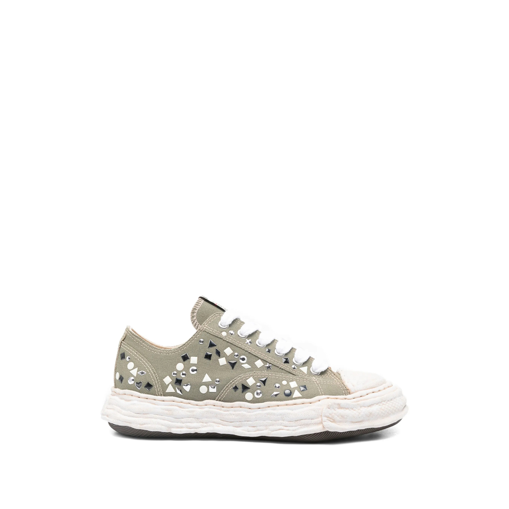 Maison Mihara Yasuhiro Peterson 23 OG Sole Embellished Canvas Low Green (A16FW724-GREEN) (6)