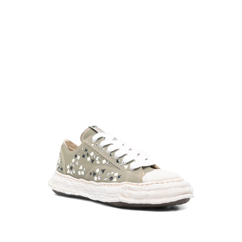 Maison Mihara Yasuhiro Peterson 23 OG Sole Embellished Canvas Low Green (A16FW724-GREEN) (3)