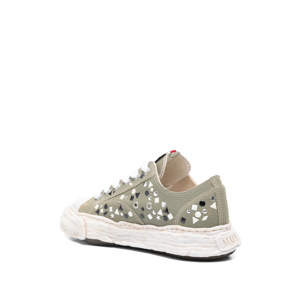 Maison Mihara Yasuhiro Peterson 23 OG Sole Embellished Canvas Low Green (A16FW724-GREEN) (4)