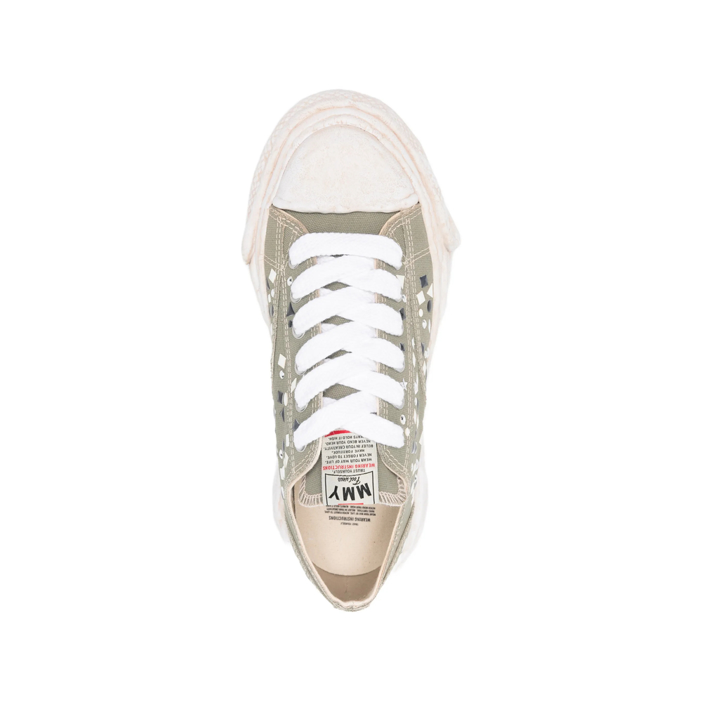 Maison Mihara Yasuhiro Peterson 23 OG Sole Embellished Canvas Low Green (A16FW724-GREEN) (5)