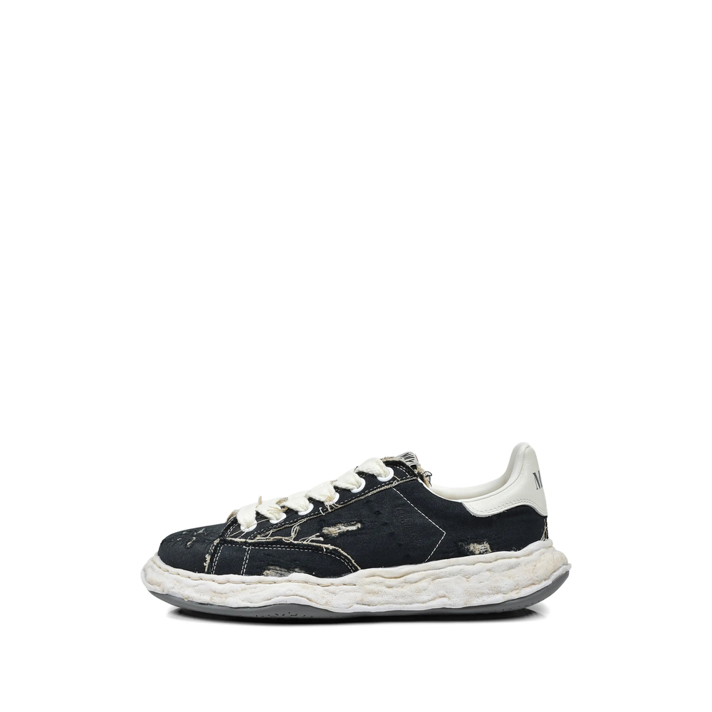 Maison Mihara Yasuhiro Charles OG Sole Ripped-canvas “Black/White” (A16FW716) (6)
