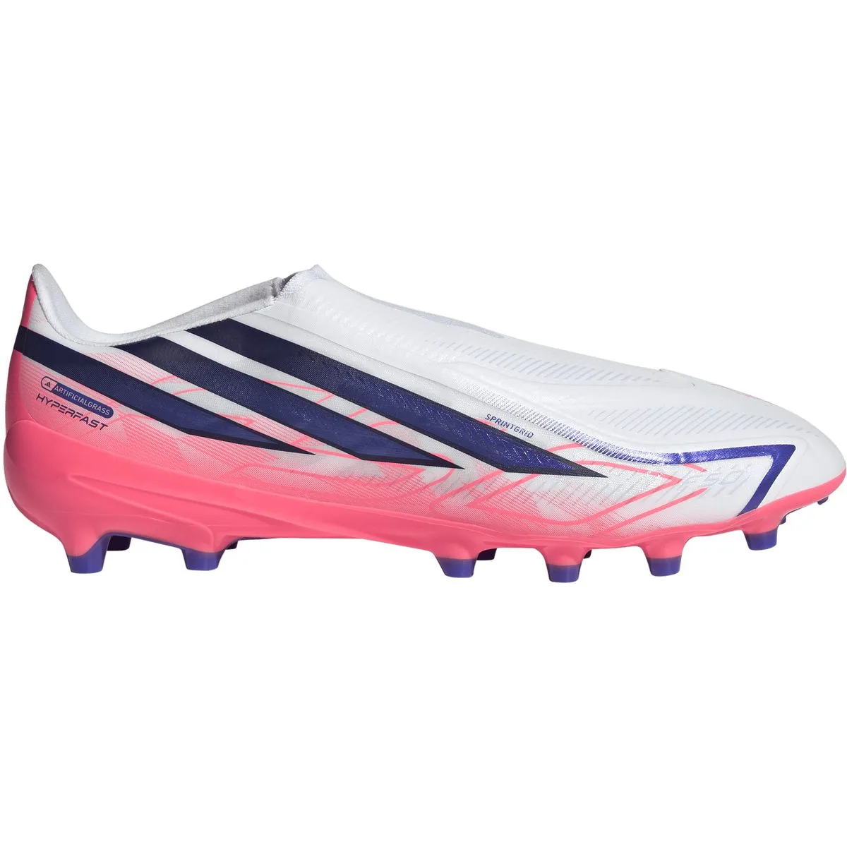 Adidas F50 Hyperfast League Laceless AG Nockenschuhe, weiß, Größe 39 ⅓ (LA1552)