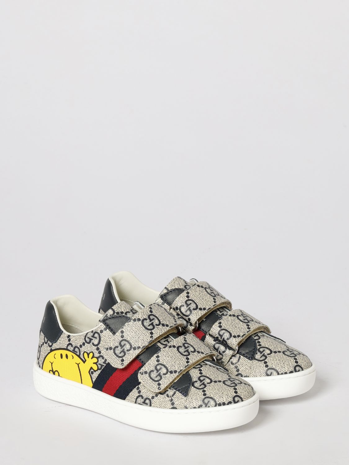 Gucci Ace GG Supreme Canvas Sneakers with Graphic Print Beige (463090FAFU18050)