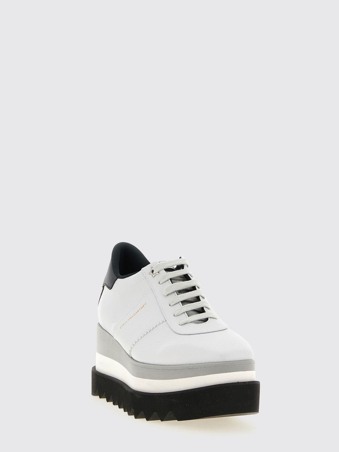 Stella McCartney Elyse Wedge Sneakers in Polyurethane Grey (810611E002881705)