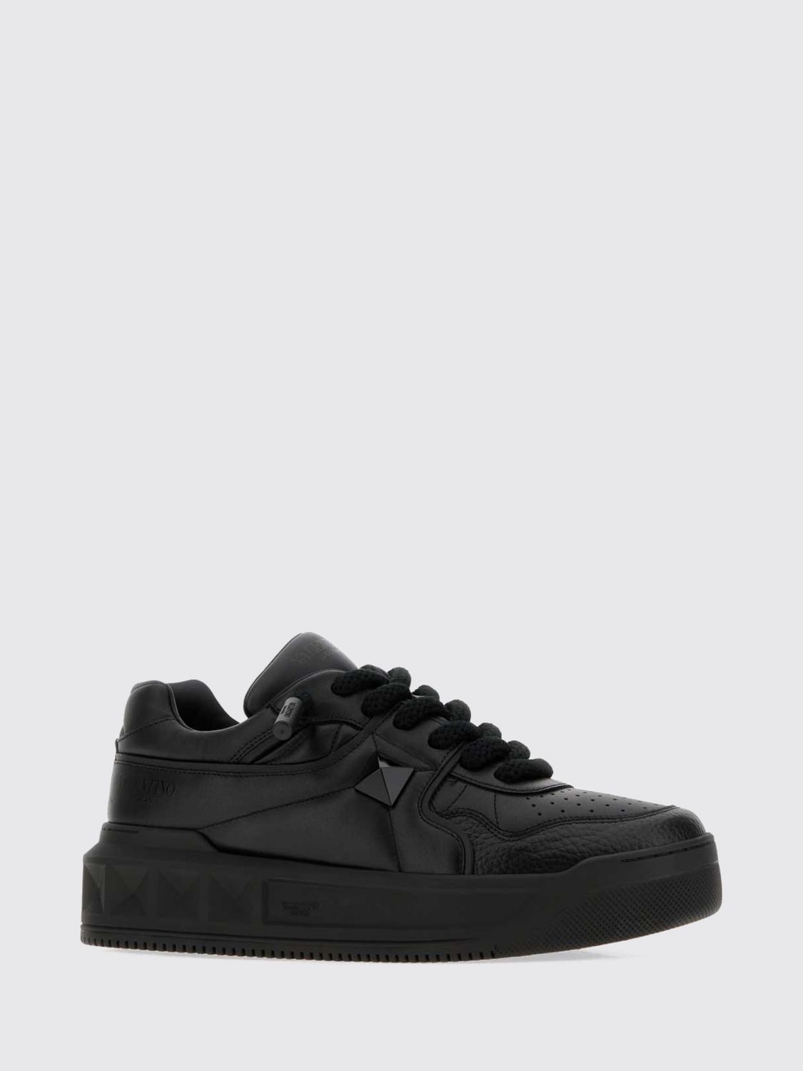 Valentino garavani One Stud XL Low Top Sneakers in Nappa Leather Black (S0G37XTM0NO)