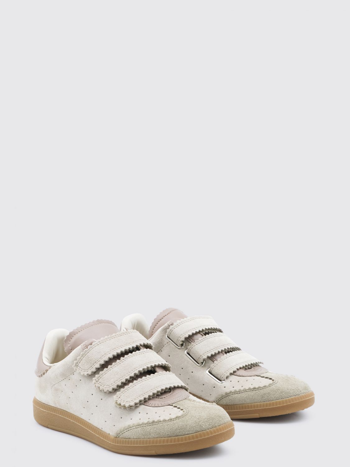 Isabel Marant Beth Suede Calfskin Low-Top Sneakers with Rear Logo Grey (23PBK0013FAA1E22S50TA)