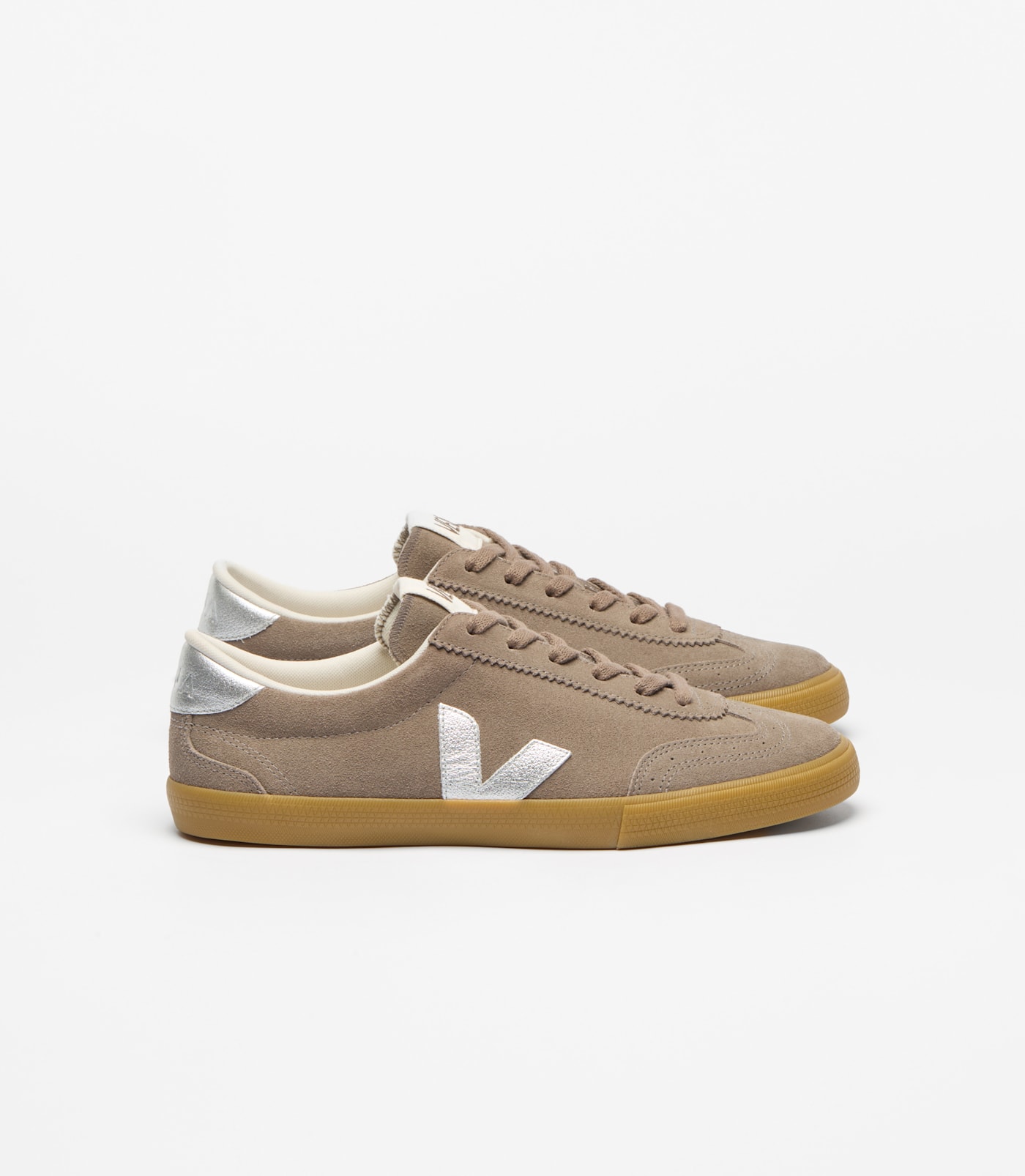 Veja Volley Suede Sneakers with Contrast Logo Beige (VO0321865)