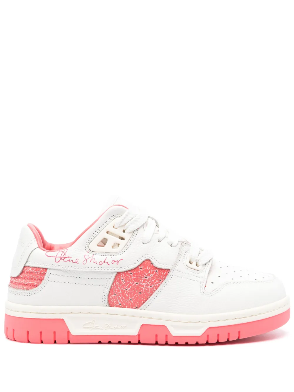 Acne Studios Leren sneakers met gebarsten effect – Wit (AD0704)