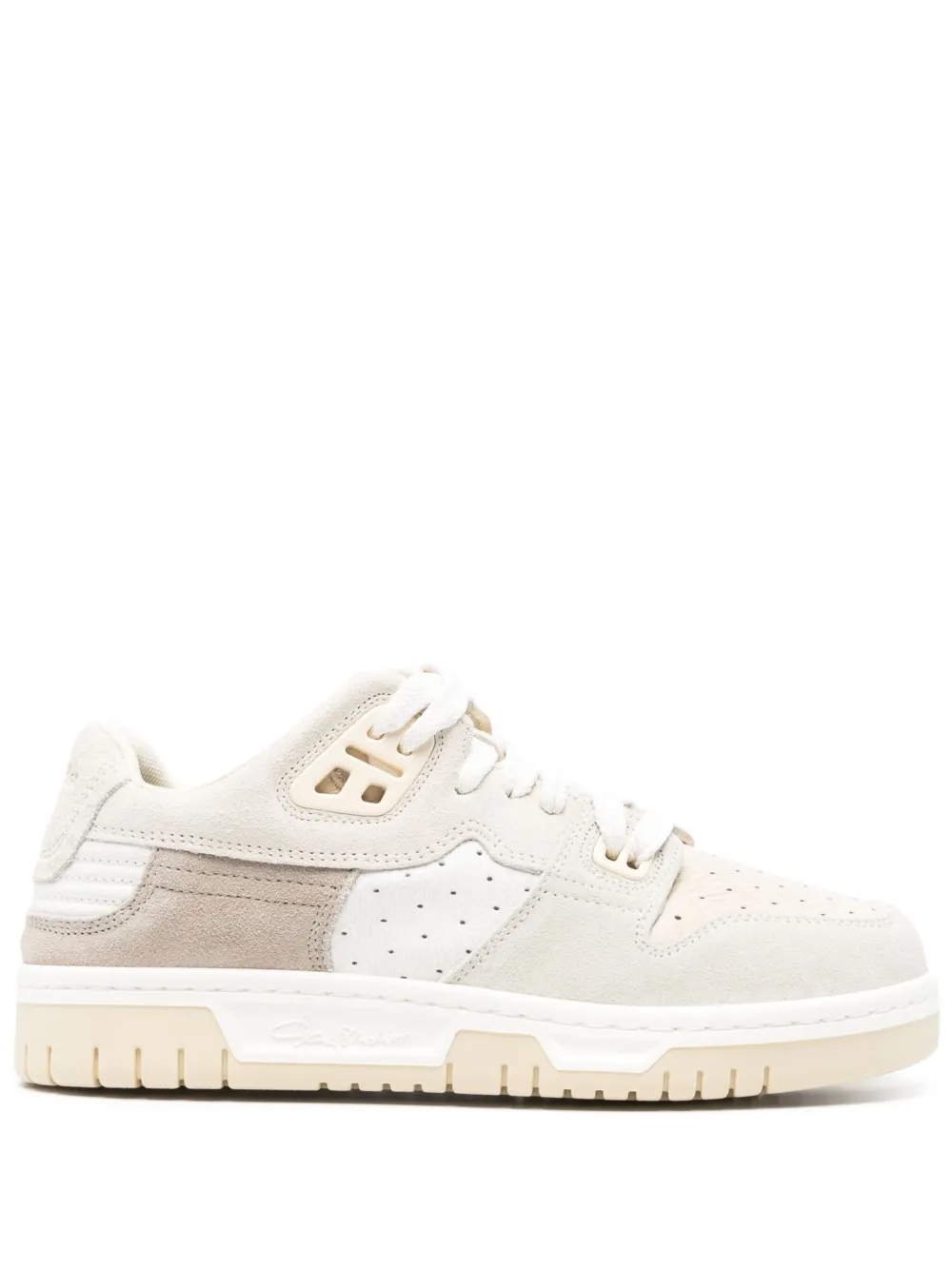 Acne Studios Wildleder-Sneakers mit Knitteroptik – Weiß (AD0701)