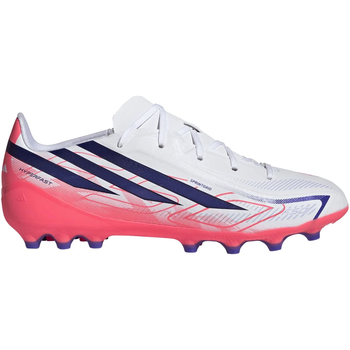 Adidas F50 Hyperfast League AG Kinder Nockenschuhe, weiß, Größe 36 (KK1396)