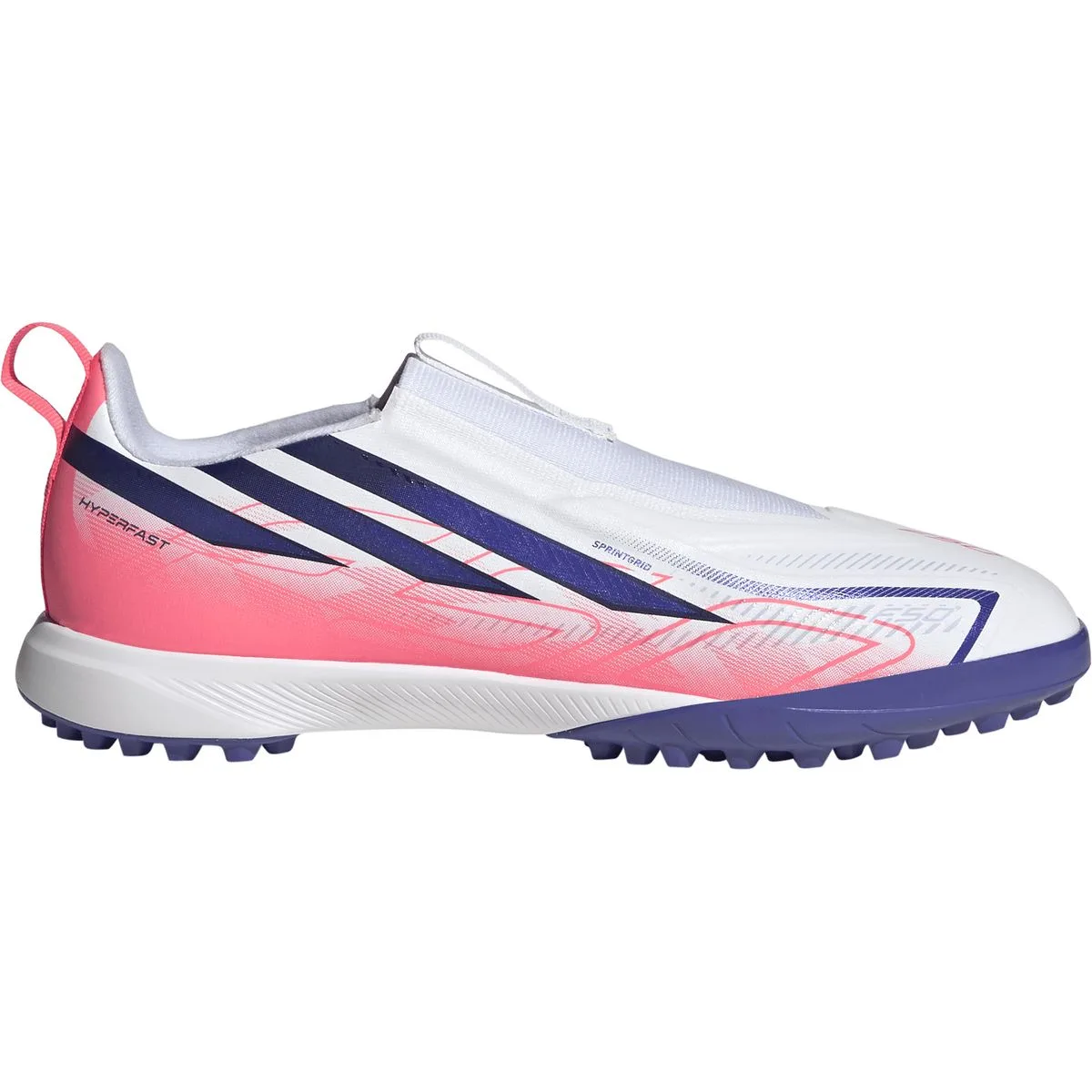 Adidas F50 Hyperfast League Laceless TF Kinder Multinockenschuhe, weiß, Größe 38 ⅔ (KK1325)