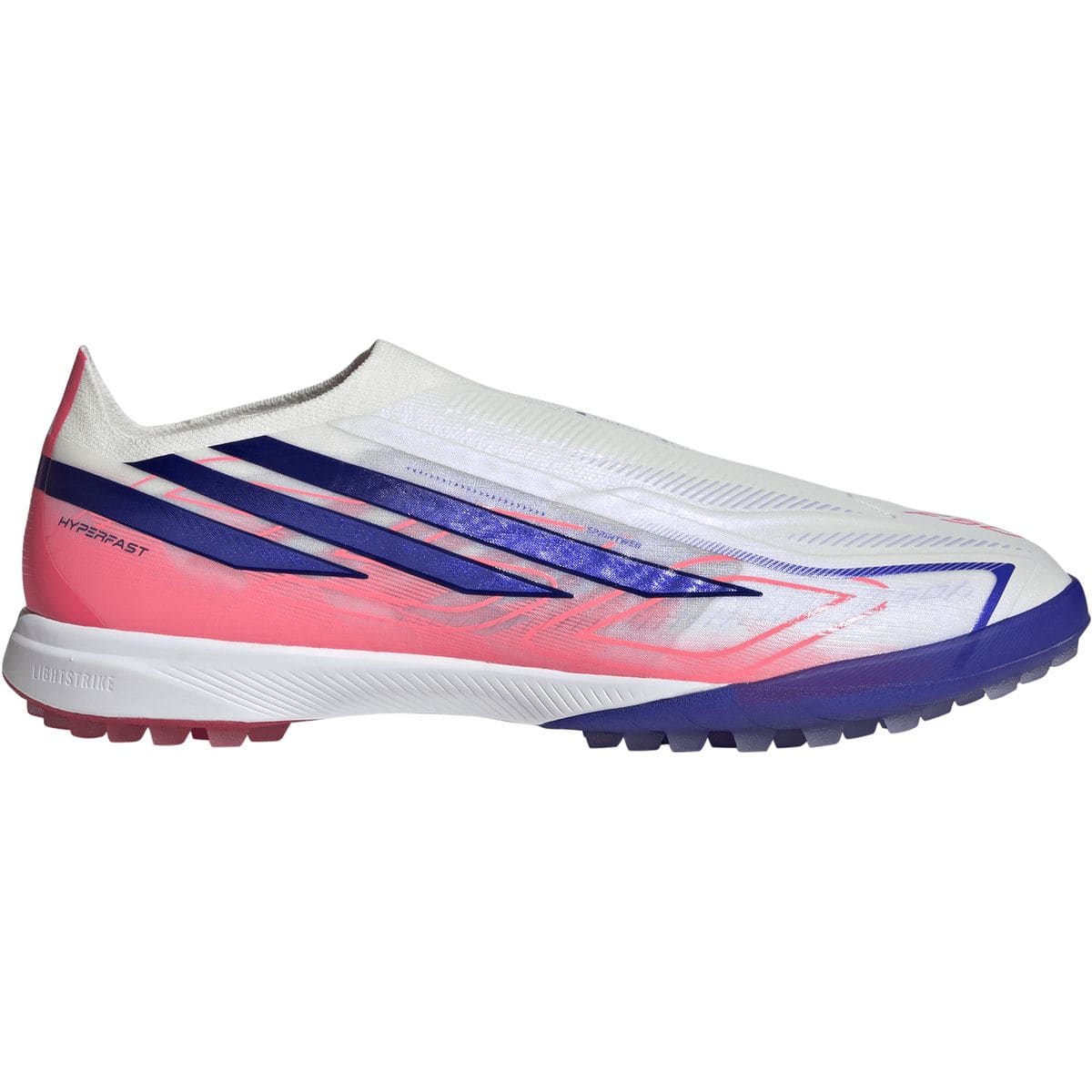 Adidas F50 Hyperfast Pro Laceless TF Multinockenschuhe, weiß, Größe 46 (KK1043)
